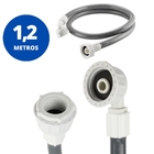 Mangueira Entrada Água Máquina De Lavar Universal Cinza | Kaz